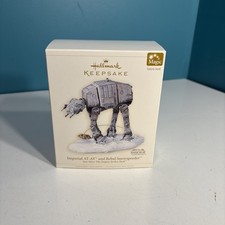 2006 Hallmark Star Wars Imperial AT-AT & Snowspeeder Ornament QXI693 NIB