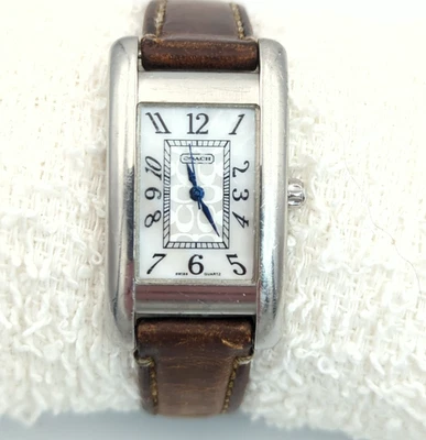 Coach Rectangle Silver Case Wristwatches for sale | eBay display picture 3