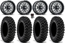 ITP Momentum 14" Wheels Milled 30" Warrior XT Tires Suzuki KingQuad