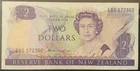 1968-1975 NEW ZEALAND PAPER MONEY - 2 DOLLARS BANKNOTE!