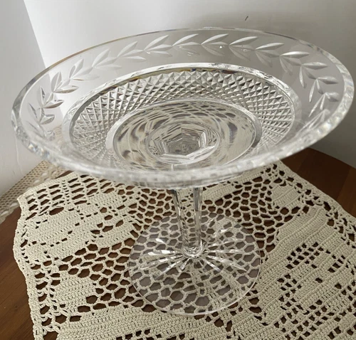 Waterford Crystal 5" Tall Glandore Pedestal Compote Bowl Candy Dish Exc. Cond.