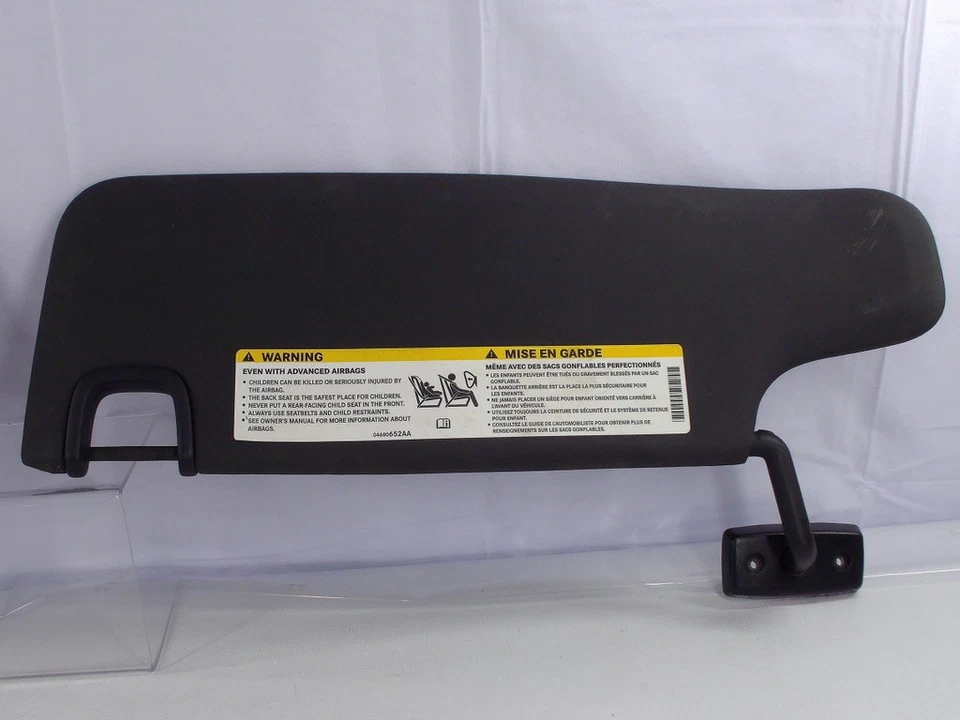 2007-2018 Jeep Wrangler JK JKU Interior Sun Visor Par Set Izquierdo & Derecho Negro Foto 3 de 4