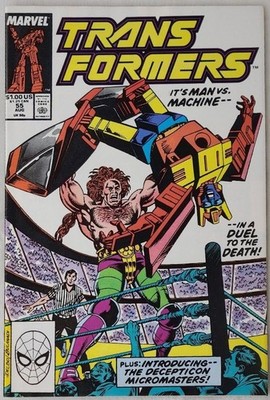 Transformers 55 Marvel Comics 1989 VF 8.0  Micromasters Interplanetary Wrestling