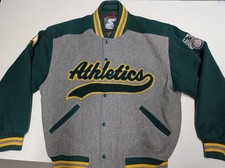 Vintage 90s Large L Starter Oakland Athletics A&rsquo;s MLB Wool Varsity Bomber Jacket