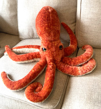 pacific Red Octopus SQUID PLUSH STUFFED JUMBO Petting Zoo Ocean Animals 30x16