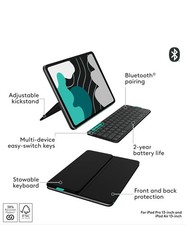 Logitech Flip Folio Keyboard Case for iPad Pro 13" M4 , iPad Air 13" M2 M3