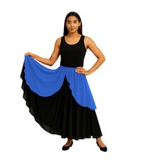 Chiffon Dancing Skirt Casual 2 Color Skirt Belly Dance Half Circle Skirt C1