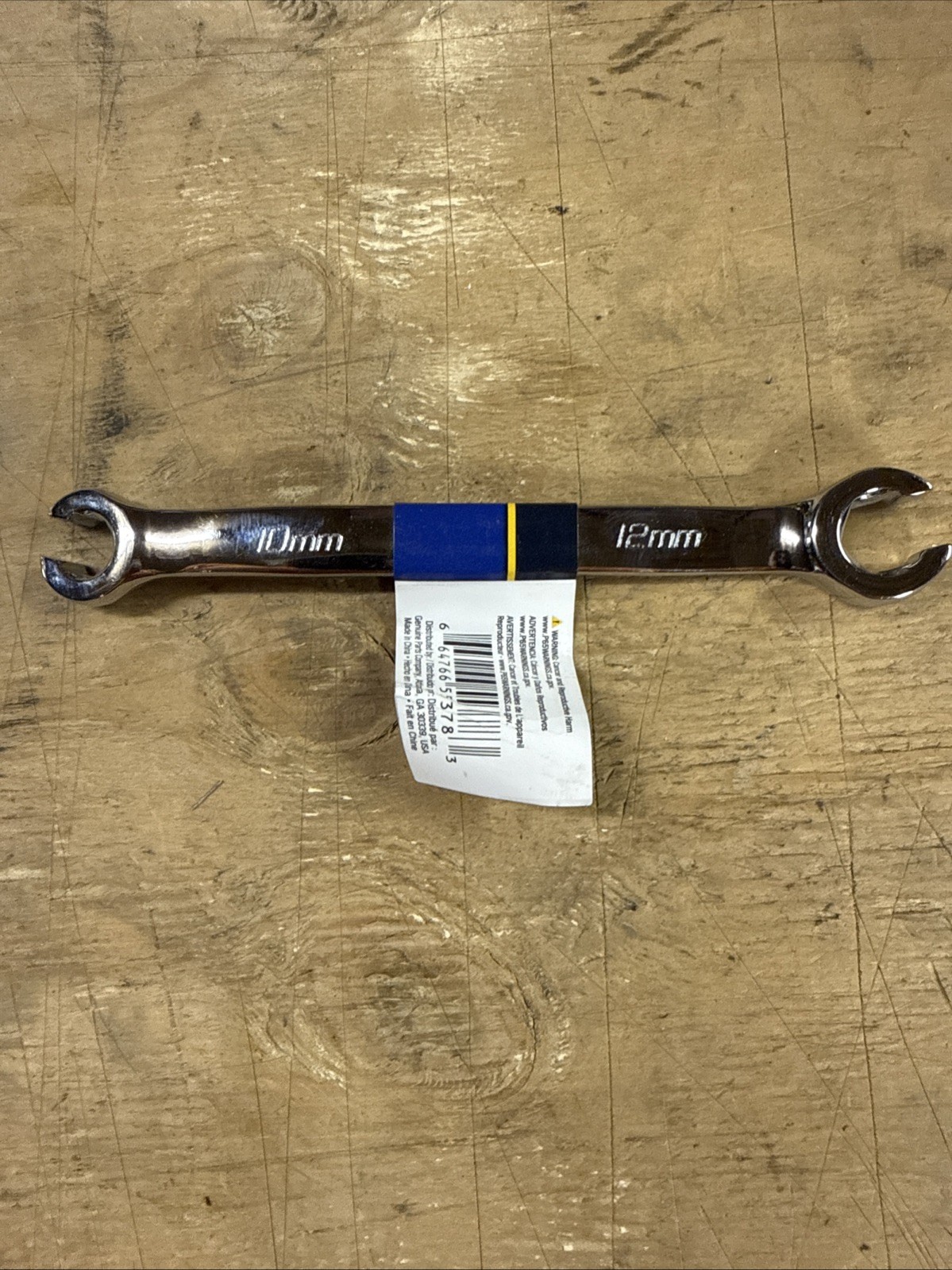 Napa Carlyle Tools 10mm-12mm Flare Nut Line Wrench Polished Chrome FNW1o12M New