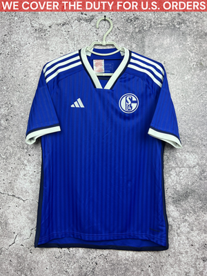 SCHALKE 04 JERSEY 2023-24 HOME SOCCER SHIRT ADIDAS YOUTH SIZE L 13