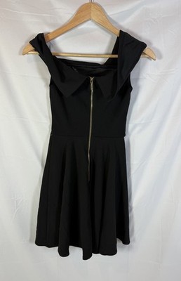 B Darlin Juniors Off-The-Shoulder A-Line Dress Size 0 Color Black