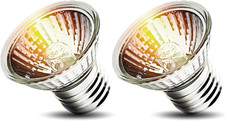 2-Pack 50W UVA Bulbs, Light Turtle Heat Lamp for Reptiles and Amphibian Tanks...