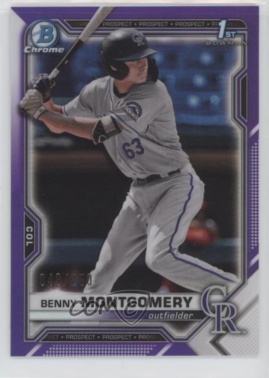 2021 Bowman Draft Chrome Purple Refractor 49/250 Benny Montgomery #BDC-84 0j0j