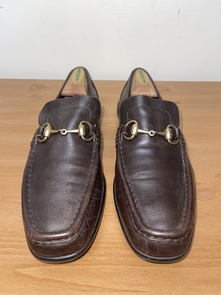 Gucci Horse Bit Driving Loafers Black & Brown Leather Protective Soles Gucci Horsebit Driving Loafers Black Men 9 Slip-On Leather  main image 4
