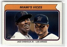Miami's Vices (J Chisholm Jr/L Arraez) 2023 Topps Heritage Combos Marlins #CC-9