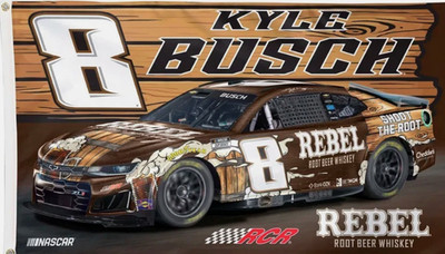 Kyle Busch Nascar REBEL #18 #8 3x5 Ft Flag Banner