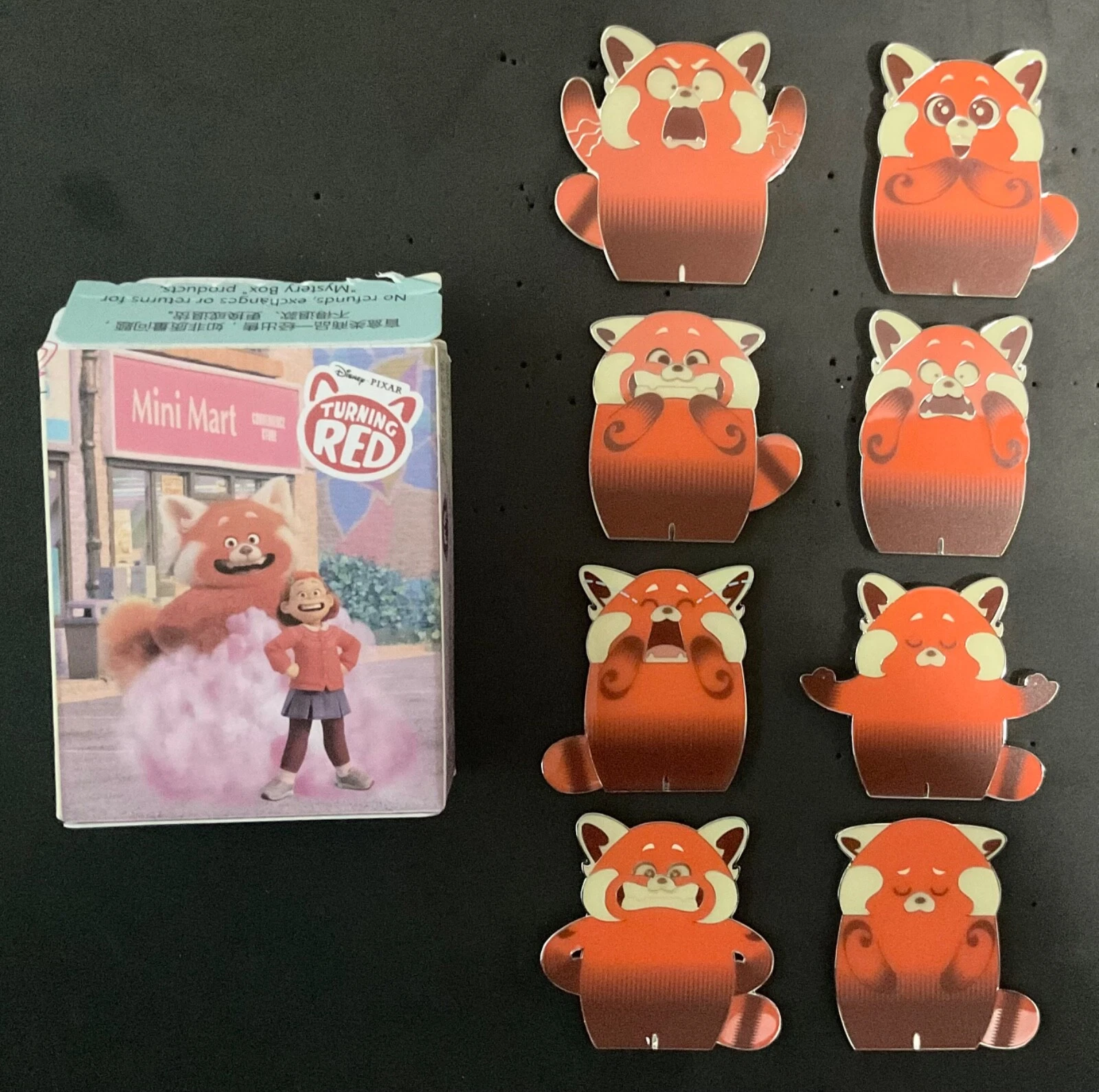 Disney SDR 2024 Pixar Turning Red Panda Mystery Complete Pin Set