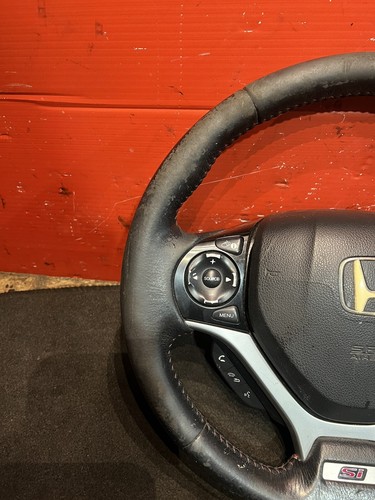 Black Steering Wheel DX EX EX-L Fits 2012 2013 2014 2015 Honda Civic OEM - Picture 3 of 9