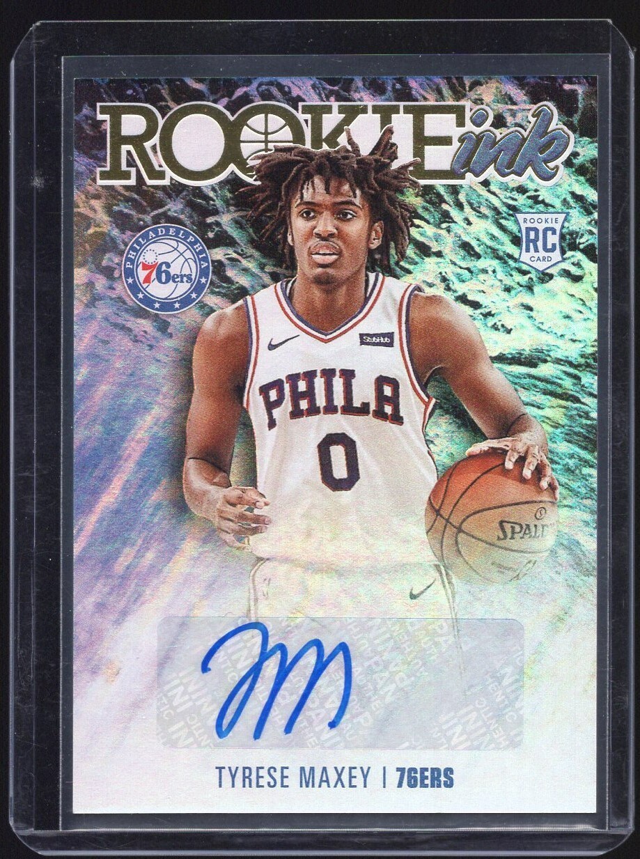 2020-21 PANINI HOOPS TYRESE MAXEY ROOKIE INK AUTO 76ERS AUTOGRAPH