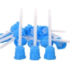 Dental Mixing Tips Impression Temporary C&B Material Blue/White Long 50/Pack