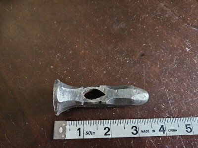 Vintage Unusual Hand Forged Flatter Bullet Shaped Hammer Head