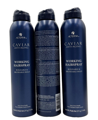 Alterna Caviar Anti-Aging Working Hairspray 7.4 oz-3 Pack