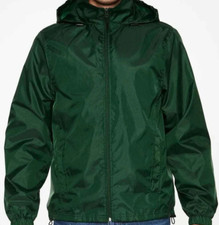 WINDPROOF JACKET SIZE 14 GREEN NEW SHOWER-PROOF G. HAMMER LINED + HOOD