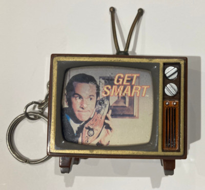 Vintage Talking Television Get Smart key chain 1999 Basic Fun Inc.