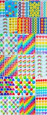 499+ Stickers Scratch AND Sniff THEMED, GLOSSY PUFFY GLITTER COLLECTION Mxd LOT