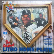 Frank Thomas "The Big Hurt" Litho Home Base Plate Plaque - 16" x 15"