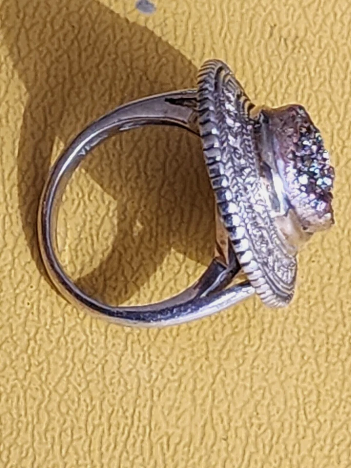 Anillo de cuarzo púrpura de plata esterlina 925 de Nicky Butler Designer NB talla 8 Foto 2 de 4