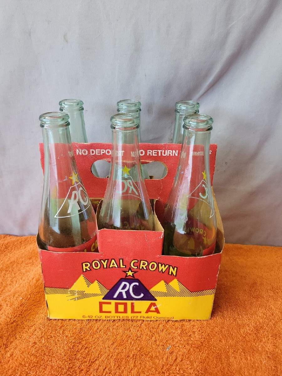 I•Vintage ROYAL CROWN RC COLA 6 Pack Soda Pop Glass Bottles w
