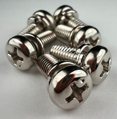 m5 x 0.8 JIS Pan Head Screws w/ Lock Washer - Bright Plated - Made in Japan