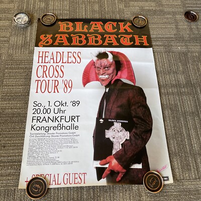 48 Black Sabbath UK Headless Cross Tour Poster Ozzy Osbourne 1989
