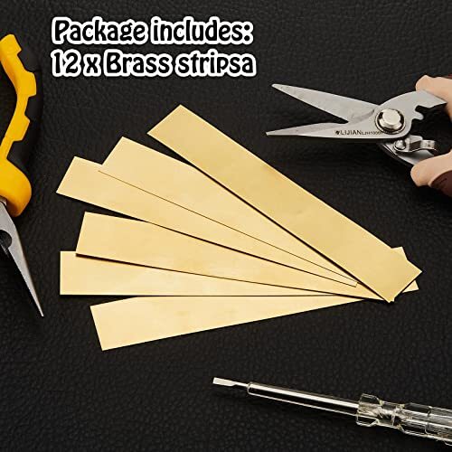 Brass Strip, Brass Sheet Brass Shim Stock Assortment Metal Shims, 6