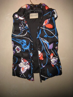 Emilio Pucci Multicolor Hooded Down Vest, US