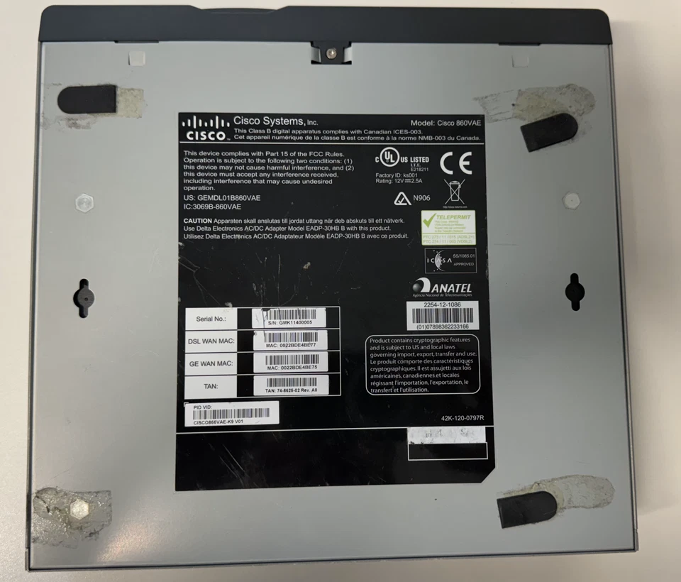 Cisco DSL router 866VAE-K9 - Image 2 of 2