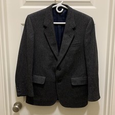 Aquascutum 100 Cashmere Herringbone Blazer Coat 2 Button