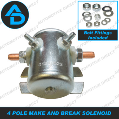 Ladebordwand Magnet 12V, Make and Break 4 Klemmen 150A isolierte Erde 0-335-46