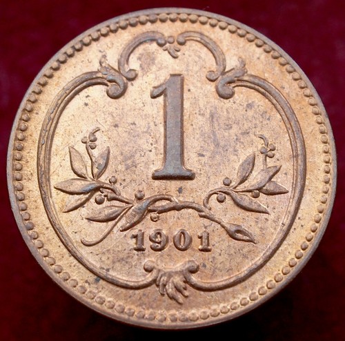 Austria 1 Heller 1901 (H3010) - 第 1/2 張圖片