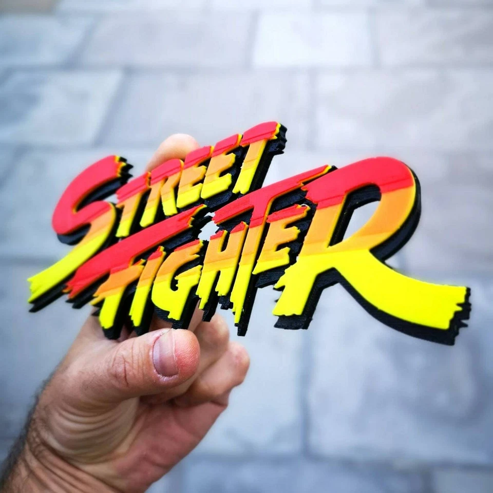 Street Fighter 3D logo / estante pantalla / imán nevera - juego coleccionable Foto 4 de 4