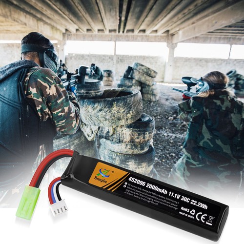8pcs 2000mAh 11,1V Airsoft Batterie 30C Hobby LiPo Akku mit Mini Tamiya Stecker - Bild 6 von 8