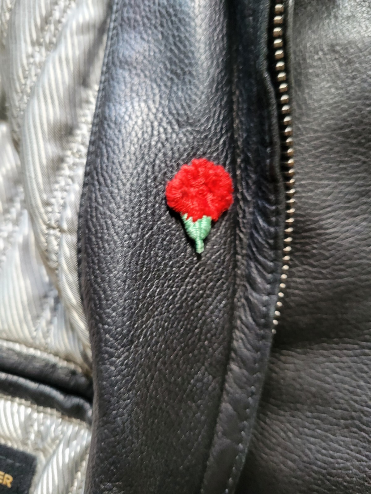 GALLOTTI Black Leather Bomber Jacket Size XXL