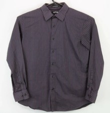 Apt 9 Mens Button Up Long Sleeve Collared Shirt Size Large Multicolor Striped