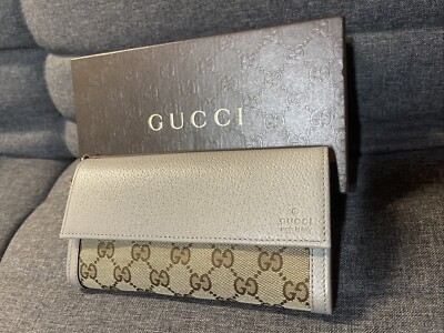 GUCCI CLASSIC PIGPRINT BE.EBONY/STORM GREY WALLET