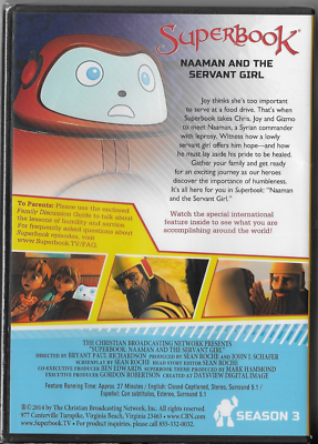Superbook Season Naaman And The Servant Girl NEW DVD SEALED