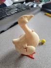 Vintage 1950's White Goose Duck Egg Laying Toy w/ 4 "Eggs" - Exc Cond ~ Estate — photo 2