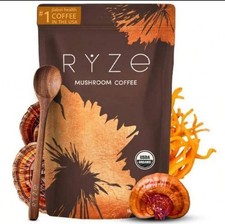 RYZE Mushroom Coffee USDA Organic with 6 AdaptogenicMushrooms and MCT Oil