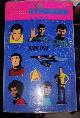 2 sealed packs Trek Stickers Hallmark Beam Me Up Scotty! 1990 3 Sheets Unopen