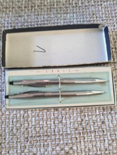Vintage CROSS Silver Century Ballpoint Pen Pencil Set for GOODYEAR IN BOX