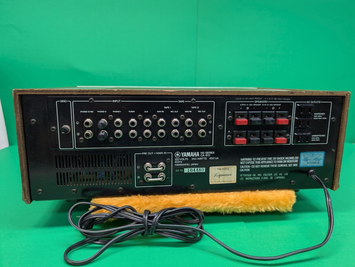 Yamaha CA-810 Natural Sound Stereo Amplifier Silver Tested